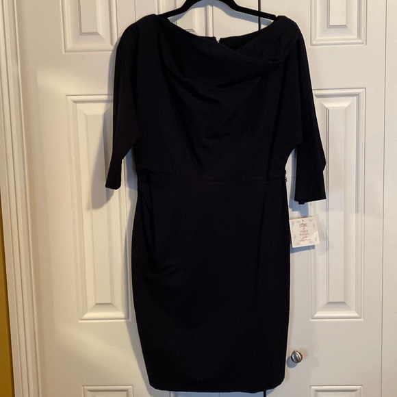 Suzi Chin for Maggy Boutique Dresses & Skirts - NWT Suzi Chin navy dress size 12p with belt